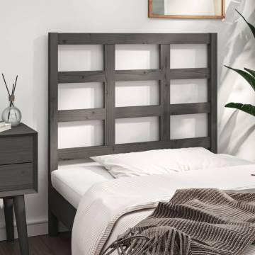 Stylish Grey Bed Headboard - Solid Pine Wood | Hipo Market