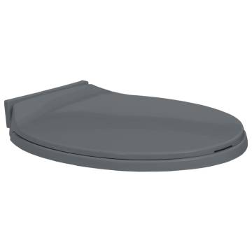 Soft-Close Toilet Seat Grey Oval - Durable & Stylish