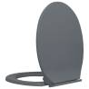 Soft-Close Toilet Seat Grey Oval - Durable & Stylish