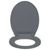 Soft-Close Toilet Seat Grey Oval - Durable & Stylish