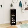 Shoe Cabinet Black | Durable Engineered Wood Storage Solution