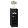 Shoe Cabinet Black | Durable Engineered Wood Storage Solution