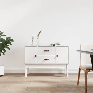 Elegant White Pine Sideboard - 110x40x78 cm | Hipomarket