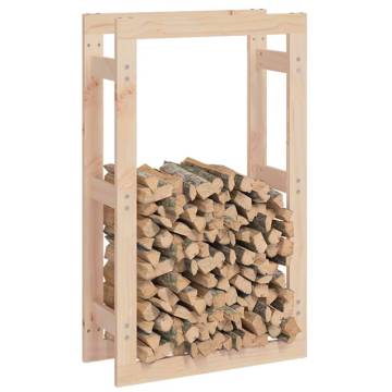 Firewood Rack 60x25x100 cm | Solid Pine Wood Storage