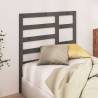 Stylish Grey Bed Headboard - Solid Wood Pine 96x4x104 cm