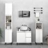 High Gloss White Bathroom Cabinet - 30x30x100 cm