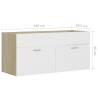 Sink Cabinet White & Sonoma Oak - Stylish Bathroom Storage