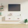 Stylish White Wall Cabinets - 2 pcs Solid Pine 60x30x30 cm