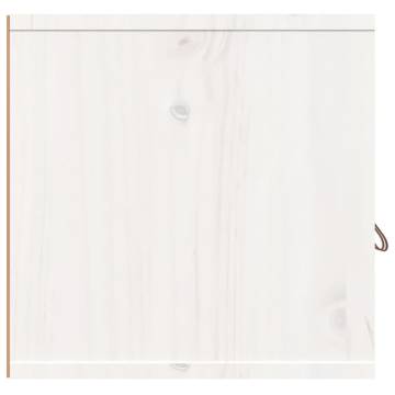 Stylish White Wall Cabinets - 2 pcs Solid Pine 60x30x30 cm