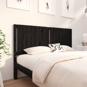 Stylish Black Solid Wood Pine Bed Headboard | Hipo Market