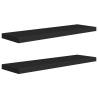 Floating Wall Shelves 2 pcs Black - Stylish Home Decor