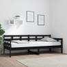 Day Bed Black Solid Wood Pine 80x200 cm Colour black Size 80 x 200 cm 