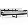 Day Bed Black Solid Pine Wood 80x200 cm - Comfortable & Stylish