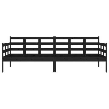 Day Bed Black Solid Pine Wood 80x200 cm - Comfortable & Stylish