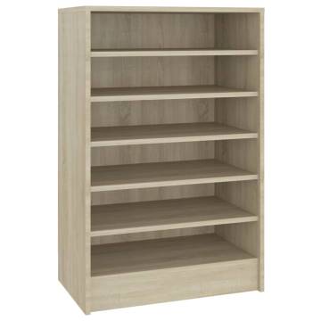 Shoe Cabinet Sonoma Oak - Modern Engineered Wood Storage