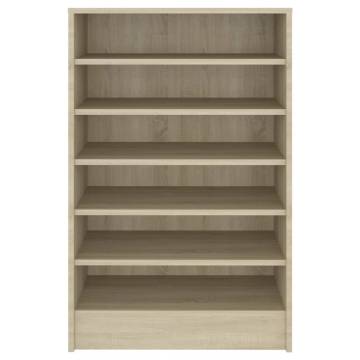 Shoe Cabinet Sonoma Oak - Modern Engineered Wood Storage