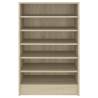 Shoe Cabinet Sonoma Oak - Modern Engineered Wood Storage