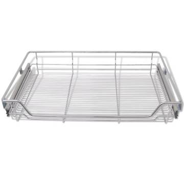 Pull-Out Wire Baskets 2 pcs Silver - Optimize Kitchen Storage