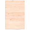 Wall Shelf 40x60 cm - Untreated Solid Wood Oak | HipoMarket