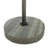 Stylish Grey Garden Table | 60.5x106 cm Poly Rattan