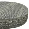 Stylish Grey Garden Table | 60.5x106 cm Poly Rattan