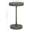 Stylish Grey Garden Table | 60.5x106 cm Poly Rattan