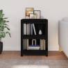 Book Cabinet Black 50x35x68 cm - Solid Wood Pine Storage