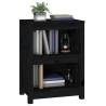 Book Cabinet Black 50x35x68 cm - Solid Wood Pine Storage