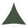 Dark Green Sunshade Sail 3x4x4 m - 160 g/m² HDPE