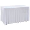 2 pcs Stretch Table Covers with Skirt 120x60.5x74 cm White Colour white Size 120 x 60.5 x 74 cm Quantity in Package 2 