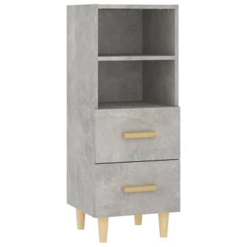 Stylish Sideboard in Concrete Grey | 34.5x34x90 cm