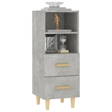 Stylish Sideboard in Concrete Grey | 34.5x34x90 cm