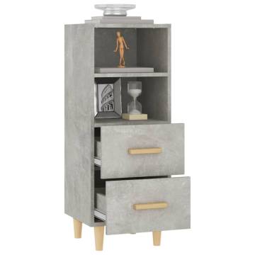 Stylish Sideboard in Concrete Grey | 34.5x34x90 cm