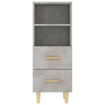 Stylish Sideboard in Concrete Grey | 34.5x34x90 cm