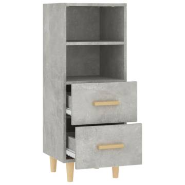 Stylish Sideboard in Concrete Grey | 34.5x34x90 cm