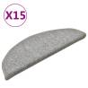 Light Grey Carpet Stair Treads - 15 pcs | Hipomarket