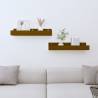 Wall Shelves 2 pcs Honey Brown 50x12x9 cm Solid Wood Pine Colour honey brown Size 50 x 12 x 9 cm Quantity in Package 1 Number of Pieces 