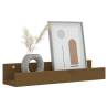 Honey Brown Wall Shelves - 2 pcs Solid Pine - 50x12x9 cm