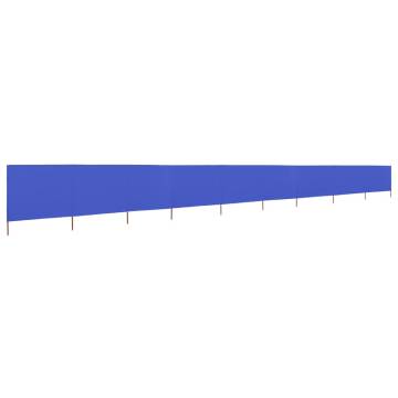 9-Panel Wind Screen Fabric 1200x120 cm - Azure Blue