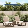 Outdoor Parasol with Aluminium Pole 180x110 cm Azure Blue Colour azure blue Size 180 x 110 cm Quantity in Package 1 