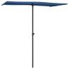 Outdoor Parasol with Aluminium Pole - Azure Blue 180x110 cm