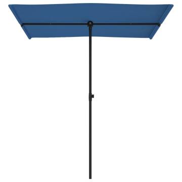 Outdoor Parasol with Aluminium Pole - Azure Blue 180x110 cm