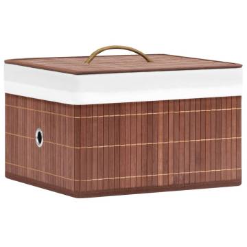 Bamboo Storage Boxes (4 pcs) - Stylish & Durable Storage