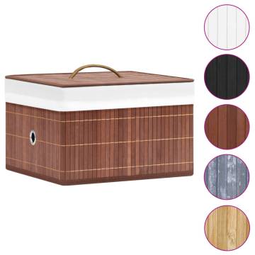 Bamboo Storage Boxes (4 pcs) - Stylish & Durable Storage