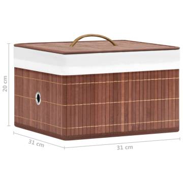 Bamboo Storage Boxes (4 pcs) - Stylish & Durable Storage