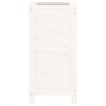 White Wooden Garden Planter 40x40x78 cm - Hipomarket