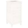 White Wooden Garden Planter 40x40x78 cm - Hipomarket