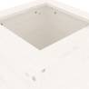 White Wooden Garden Planter 40x40x78 cm - Hipomarket