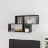 High Gloss Grey Wall Shelf 100x18x53 cm | Hipomarket UK