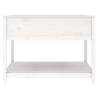 Planter with Shelf White - Solid Pine Wood 111.5x111.5x81 cm